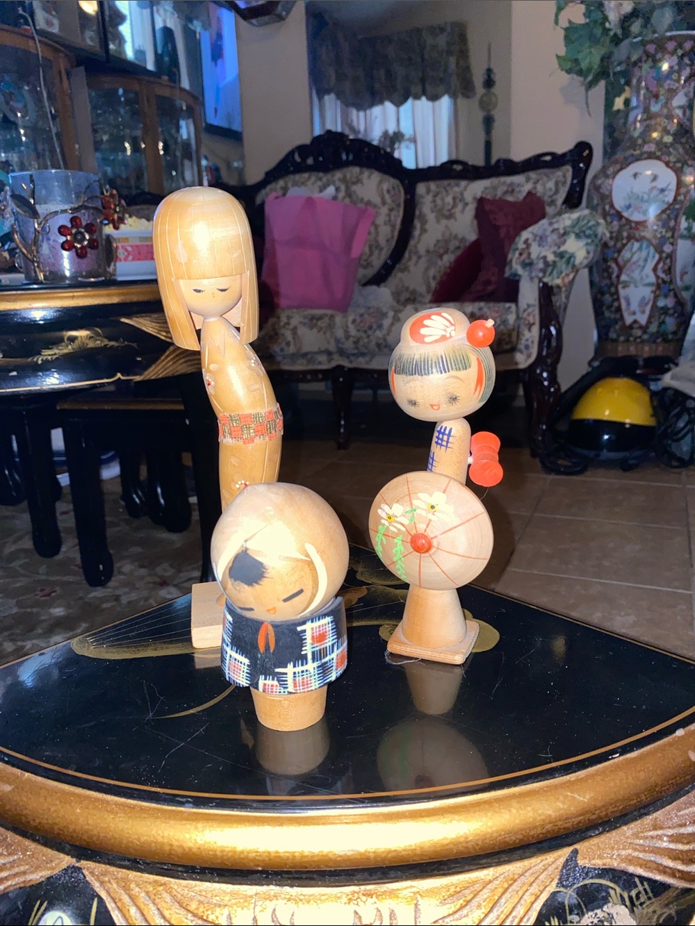 Vintage Creative (Sosaku) Japanese Wooden Kokeshi Dolls Hand Painted